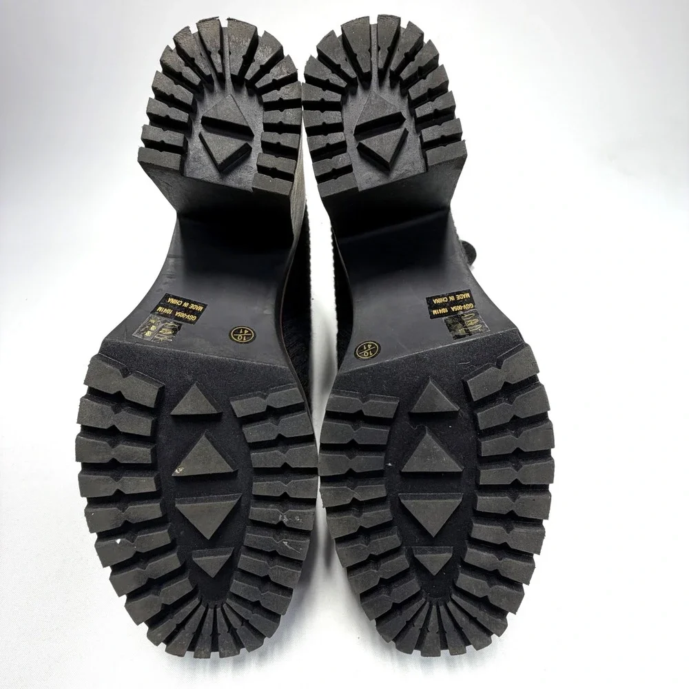 Chinese Laundry‎ Platform Sock Boots Lug Sole Black Womens 10 Chunky